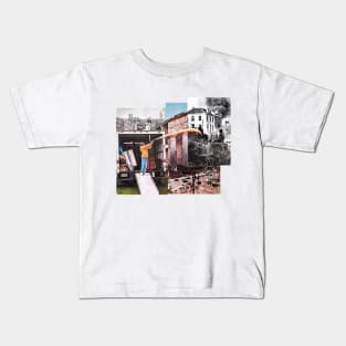 Past and Future War Collage Kids T-Shirt